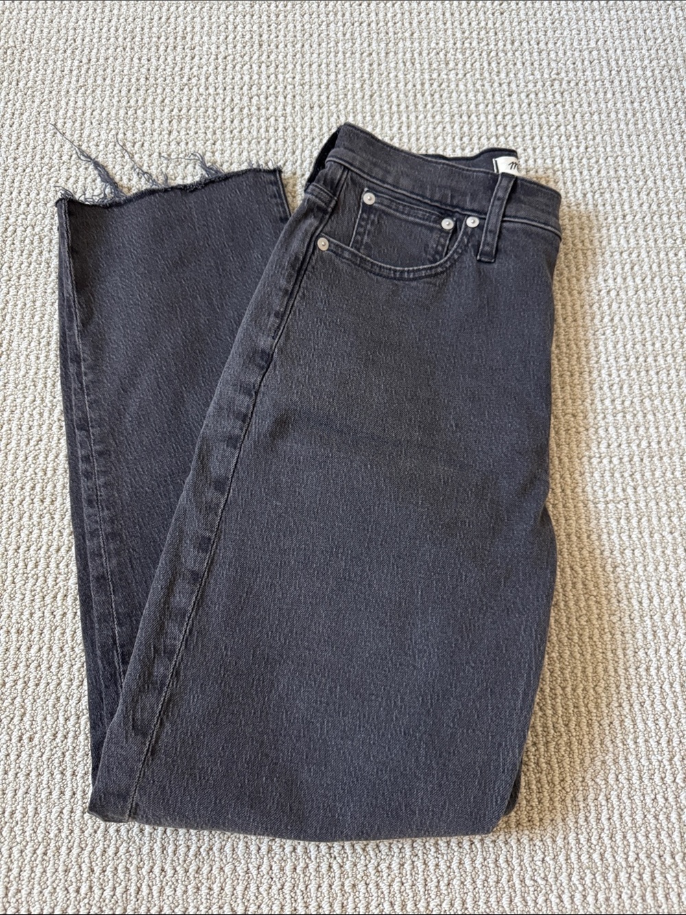 Madewell Black Straight-Leg Jeans